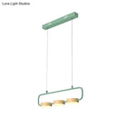 DecorBites™ Nordic 3-Light Hanging Pendant with Metal and Wood Accents for Kitchen Island
