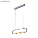 DecorBites™ Nordic 3-Light Hanging Pendant with Metal and Wood Accents for Kitchen Island