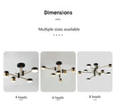 Black Gold Pendant Chandelier