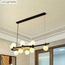 DecorBites™ Nordic Bubble Island Pendant Light - 11 Lights, Metallic Black Finish - Ideal for Restaurants