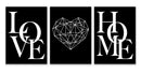 DecorBites™ Nordic Diamond Heart Canvas Prints Set