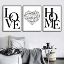 DecorBites™ Nordic Diamond Heart Canvas Prints Set