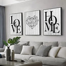 DecorBites™ Nordic Diamond Heart Canvas Prints Set