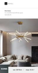 DecorBites™ Nordic Geometry LED Chandelier with Remote Control