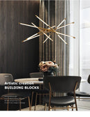 DecorBites™ Nordic Geometry LED Chandelier with Remote Control