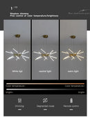DecorBites™ Nordic Geometry LED Chandelier with Remote Control