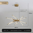 DecorBites™ Nordic Geometry LED Chandelier with Remote Control