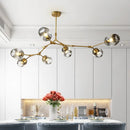 DecorBites™ Nordic Glass Ball LED Chandelier - Black/Gold