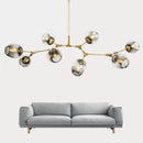 DecorBites™ Nordic Glass Ball LED Chandelier Black Gold