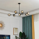 DecorBites™ Nordic Glass Ball LED Chandelier - Black/Gold