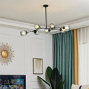DecorBites™ Nordic Glass Ball LED Chandelier - Black/Gold