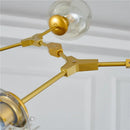 DecorBites™ Nordic Glass Ball LED Chandelier Black Gold