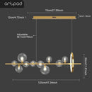 DecorBites™ Nordic Glass Bubble LED Chandelier - Black