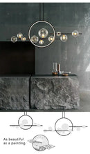DecorBites™ Nordic Glass Bubble LED Chandelier - Black