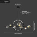 DecorBites™ Nordic Glass Bubble LED Chandelier - Black