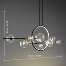 DecorBites™ Nordic Glass Bubble LED Chandelier - Black