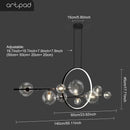 DecorBites™ Nordic Glass Bubble LED Chandelier - Black