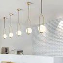 DecorBites™ Nordic Gold Pendant Light with Glass Shade