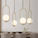 DecorBites™ Nordic Gold Pendant Light with Glass Shade