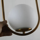 DecorBites™ Nordic Gold Pendant Light with Glass Shade