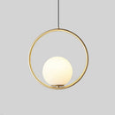 DecorBites™ Nordic Gold Pendant Light with Glass Shade