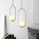DecorBites™ Nordic Gold Pendant Light with Glass Shade