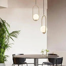 DecorBites™ Nordic Gold Pendant Light with Glass Shade