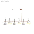 DecorBites™ Nordic Hanging Chandelier - Metal Horn Shade, Black/White - 4/6 Lights for Dining Room or Island Lighting