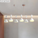 DecorBites™ Nordic Hanging Chandelier - Metal Horn Shade, Black/White - 4/6 Lights for Dining Room or Island Lighting