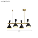 DecorBites™ Nordic Hanging Chandelier - Metal Horn Shade, Black/White - 4/6 Lights for Dining Room or Island Lighting