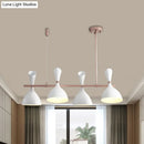 DecorBites™ Nordic Hanging Chandelier - Metal Horn Shade, Black/White - 4/6 Lights for Dining Room or Island Lighting