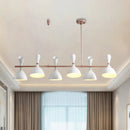 DecorBites™ Nordic Hanging Chandelier - Metal Horn Shade, Black/White - 4/6 Lights for Dining Room or Island Lighting