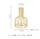 DecorBites™ Nordic Iron Golden Hydroponic Vase with Dried Flowers