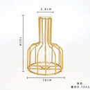 DecorBites™ Nordic Iron Golden Hydroponic Vase with Dried Flowers