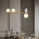 DecorBites™ Nordic Island Angel Pendant Light with Opal Glass Shade