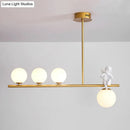 DecorBites™ Nordic Island Angel Pendant Light with Opal Glass Shade