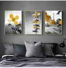 DecorBites™ Nordic Landscape Canvas Print Set - Yellow Scenery