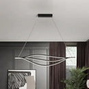 DecorBites™ Nordic LED Black Pendant Light Kit in Warm/White Light, 31.5"/39"/47" Wide" with Metallic Leaf-Like Island Lighting