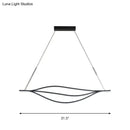 DecorBites™ Nordic LED Black Pendant Light Kit in Warm/White Light, 31.5"/39"/47" Wide" with Metallic Leaf-Like Island Lighting