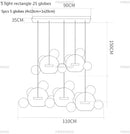 DecorBites™ Nordic LED Bubble Chandelier for Home Lighting