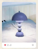 Glossy yellow nordic led table lamp bedroom usb dimmable light