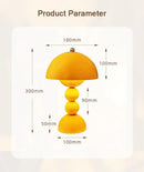 Glossy yellow nordic led table lamp bedroom usb dimmable light