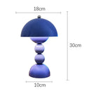 Glossy yellow nordic led table lamp bedroom usb dimmable light