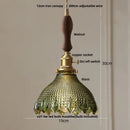 DecorBites™ Nordic LED Pendant Light Green Glass Hanging Fixture
