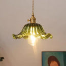 DecorBites™ Nordic LED Pendant Light Green Glass Hanging Fixture