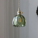 DecorBites™ Nordic LED Pendant Light Green Glass Hanging Fixture