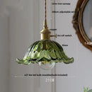 DecorBites™ Nordic LED Pendant Light Green Glass Hanging Fixture