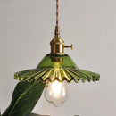 DecorBites™ Nordic LED Pendant Light Green Glass Hanging Fixture