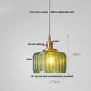 DecorBites™ Nordic LED Pendant Light Green Glass Hanging Fixture