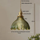 DecorBites™ Nordic LED Pendant Light Green Glass Hanging Fixture